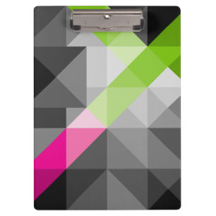 Abstract geometric elegant Grey pink green colors Clipboard