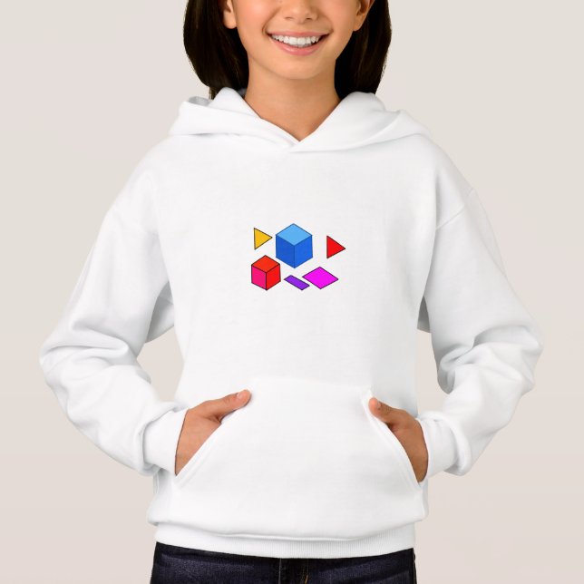 Abstract Geometric Elements Pattern for Minimalist Hoodie (Front)