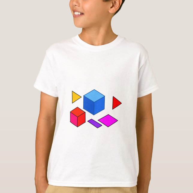 Abstract Geometric Elements Pattern for Minimalist T-Shirt (Front)