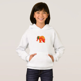 Abstract geometric elephant hoodie
