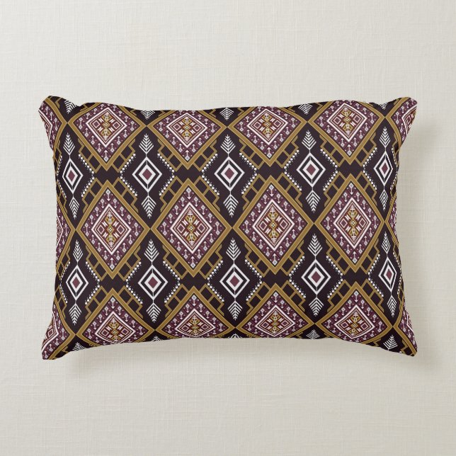 Abstract geometric ethnic, wallpaper design. accent pillow (Front)