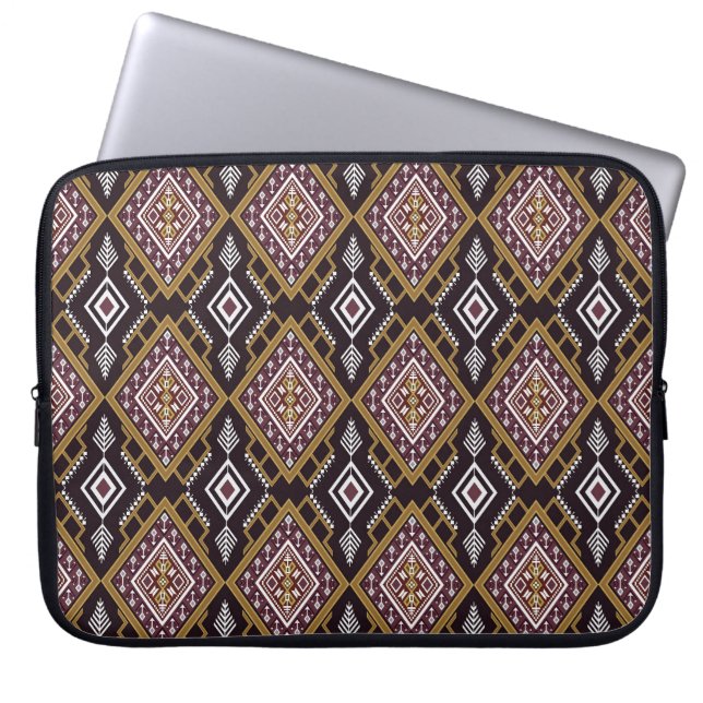 Abstract geometric ethnic, wallpaper design. laptop sleeve (Front)