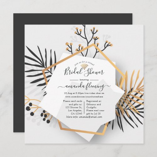 Abstract Geometric Exotic Tropical Virtual Shower Invitation