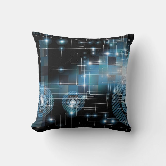 Abstract Geometric Fantasy Background Throw Pillow (Front)