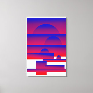 Abstract geometric figures design canvas print