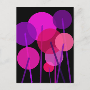 Abstract Geometric Floral Pattern Postcard