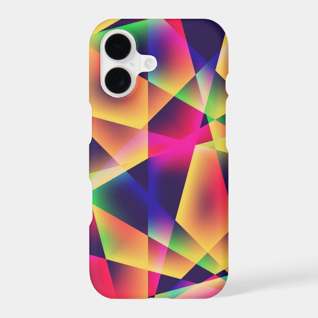 Abstract Geometric Fluorescence Iphone Case (Back)