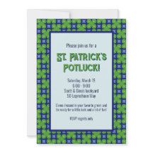 Abstract Geometric Four-Leaf Clover St. Patrick's