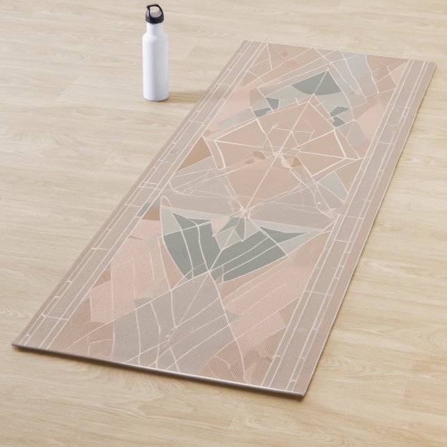Abstract Geometric Fragmented Design Yoga Mat  (In Situ)