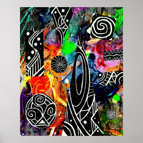 Abstract Geometric Galaxy  Poster