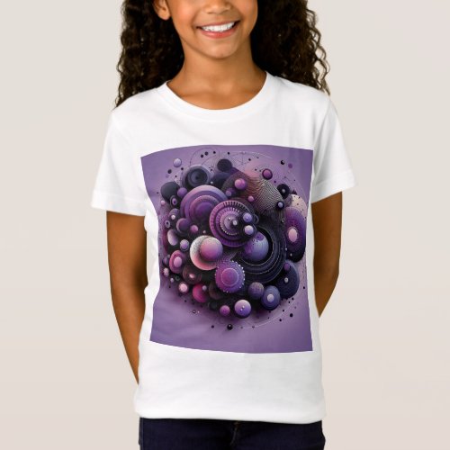 Abstract Geometric Girls T_shirt