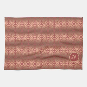 Abstract Geometric Gradient Southwestern Kitchen Towel