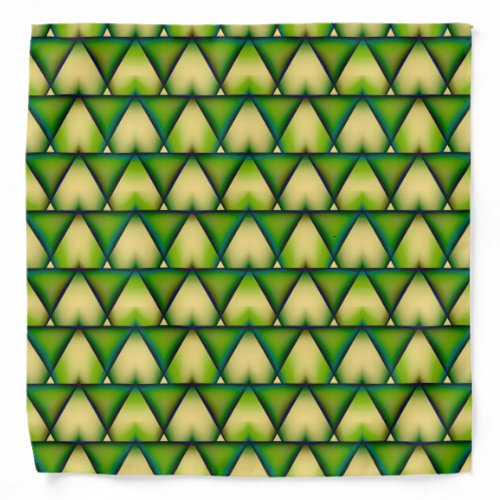Abstract geometric green texture bandana