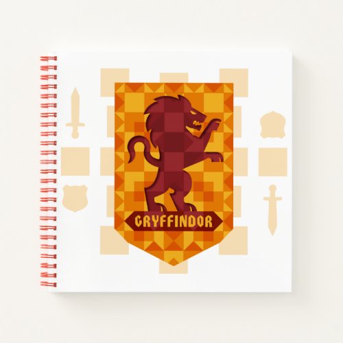 Abstract Geometric GRYFFINDOR Crest Notebook