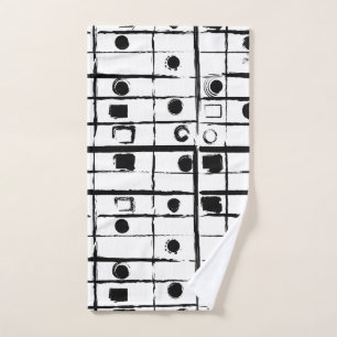 abstract geometric hand towel