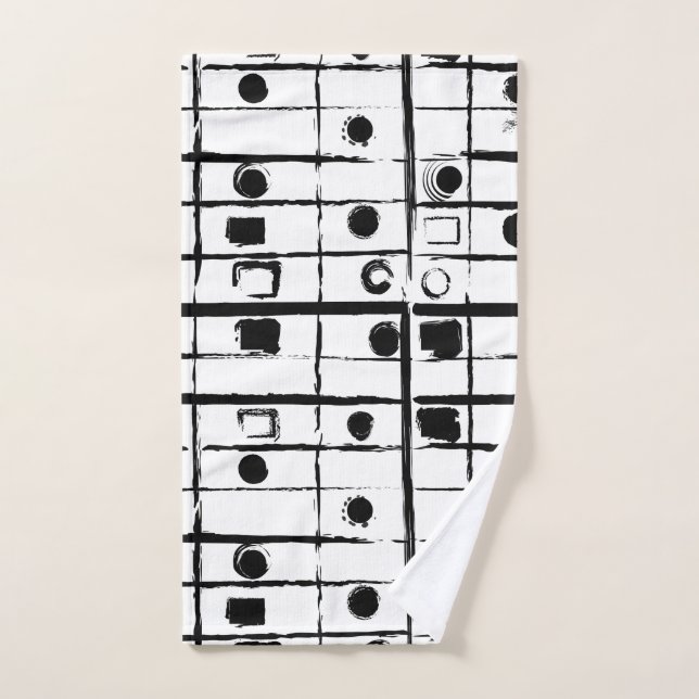 abstract geometric  hand towel  (Hand Towel)