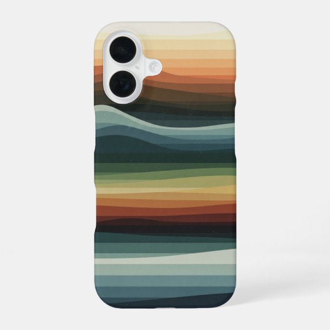 Abstract Geometric Hills iPhone Case (Back)