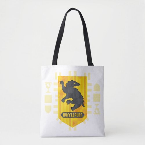 Abstract Geometric HUFFLEPUFF Crest Tote Bag