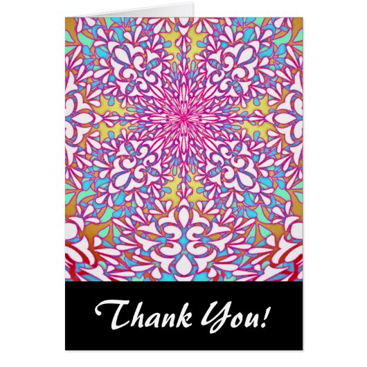 Abstract Geometric Kaleidoscope Design Cards (Front)