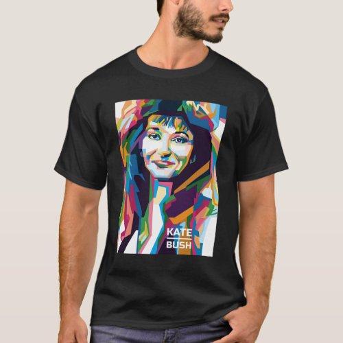 Abstract Geometric Kate Bush in WPAP T_Shirt