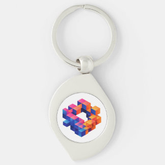 Abstract Geometric Keychain
