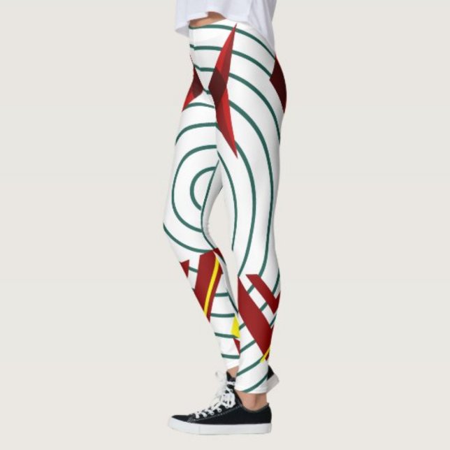 Abstract Geometric Leggings – Trendy Activewear  (Step into bold style with these abstract art leggings, designed for comfort and creativity.)