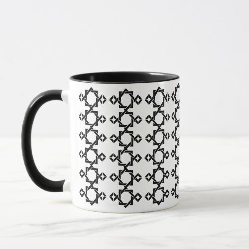 abstract geometric line art mug