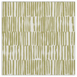 Abstract geometric lines olive green unique contem fabric