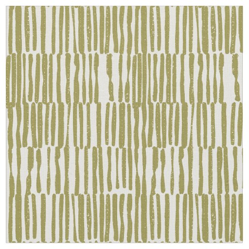 Abstract geometric lines olive green unique contem fabric
