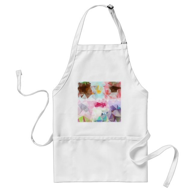Abstract Geometric Low Poly Mosaic Adult Apron (Front)