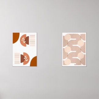 Abstract Geometric Mid-Century Art Wall Art Sets