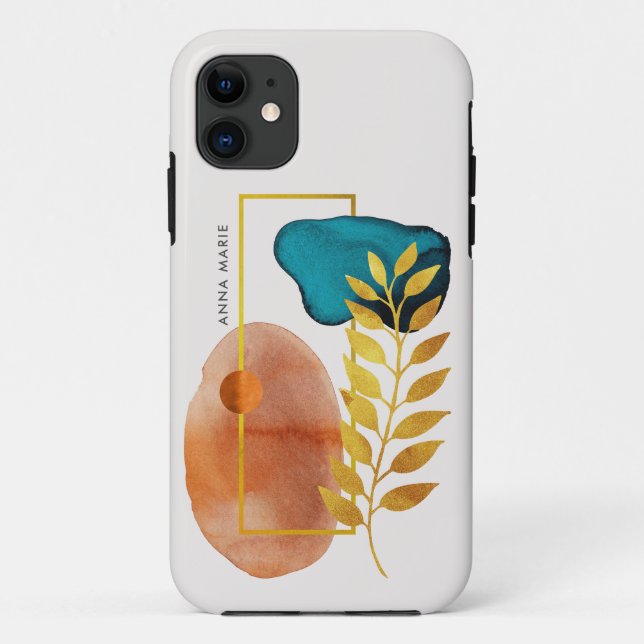 Abstract Geometric Mid-Century Modern Minimalist Case-Mate iPhone Case (Back)