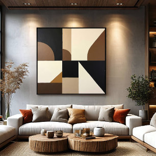 Abstract Geometric Mid-Century Wall Canvas Print