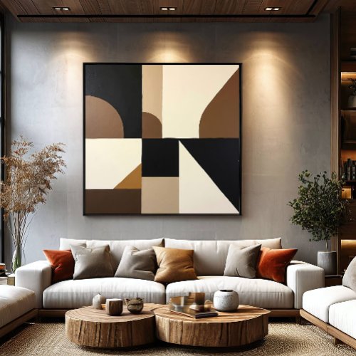 Abstract Geometric Mid-Century Wall Canvas Print