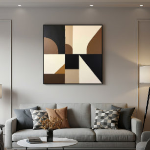 Abstract Geometric Mid-Century Wall Poster