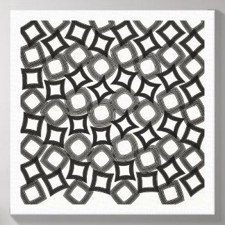 Abstract Geometric Minimalist Algorithmic Pattern  Canvas Photo Tile