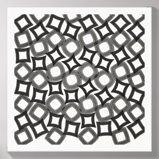Abstract Geometric Minimalist Algorithmic Pattern  Canvas Photo Tile (Front Set)