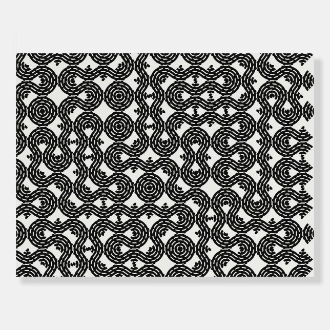 Abstract Geometric Minimalist Twist Rope Pattern  Foam Board (Front)