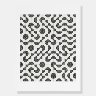 Abstract Geometric Minimalist Twist Rope Pattern  Foam Board
