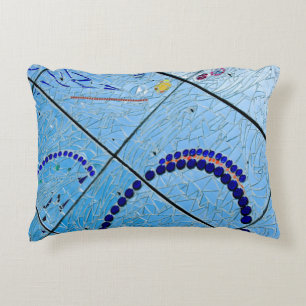 Abstract Geometric Mirror Mosaic Accent Pillow