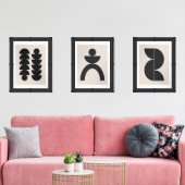 Abstract Geometric Modern Minimal Bold Wall Art Sets (Livingroom)