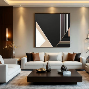 Abstract Geometric Modern Minimalist Canvas Print