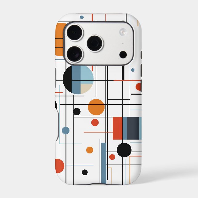 Abstract Geometric Modern Minimalist Lines Case-Mate iPhone Case (Back)