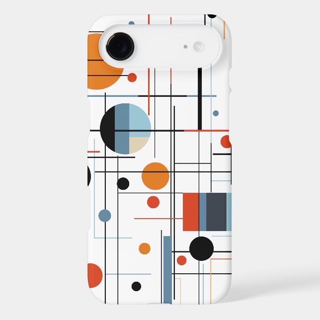 Abstract Geometric Modern Minimalist Lines Case-Mate iPhone Case (Back)