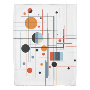 Abstract Geometric Modern Minimalist Lines Duvet Cover