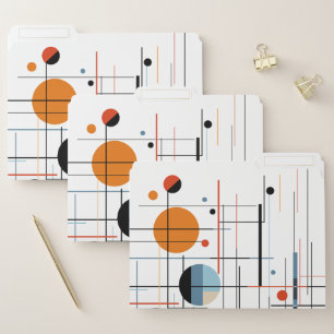 Abstract Geometric Modern Minimalist Lines File Folder