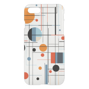 Abstract Geometric Modern Minimalist Lines iPhone SE/8/7 Case