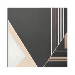 Abstract Geometric Modern Minimalist Metal Print
