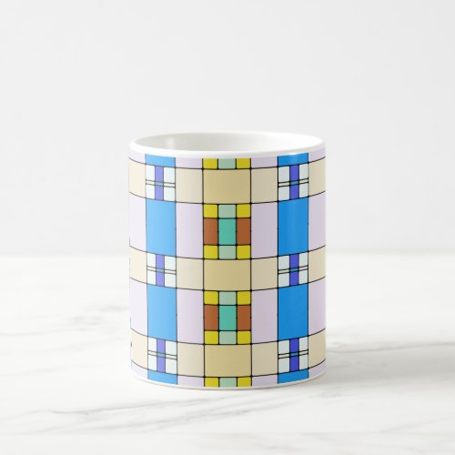 Abstract Geometric Mondrian Style Coffee Mug