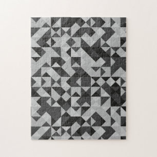Abstract Geometric Mosaic Military Style  Jigsaw Puzzle